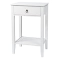 thumbnail image 6 of IVV 2-Tier Bedside Table with Drawer, Modern Nightstand for Bedroom, White Finish, Space-Saving End Desk (18.3"L x 14"W x 27.5"H), 6 of 11