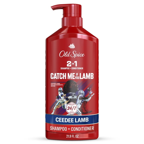 Old Spice Catch Me If You Lamb 2in1 Shampoo & Conditioner for Men, Old Spice x NFL, 21.9 fl oz