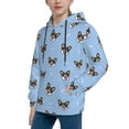 thumbnail image 2 of Lsque Corgi Dog Patten Youth Hoodie Sweatshirt Pullover with Kangaroo Pocket Boys and Girls Hoodie Warm Hoodie for Kids-X-Large, 2 of 6