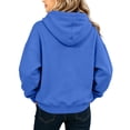 thumbnail image 4 of Kids' Hoodie Drawstring Kangaroo Pocket Long Sleeve Casual Pullover Basic Comfortable Solid Color Streetwear Top, 4 of 4
