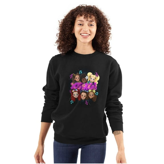 XOMG POP Electric Band Cartoons Women Plus Size Sweatshirt Brisco Brands 2X