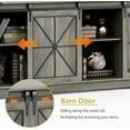 thumbnail image 3 of PUFFCAFE Farmhouse TV Stand for 65" 60" 55" Tvs,Entertainment Center with Storage & Sliding Barn Doors,Media TV Console Table,Gray TV Stand for Living Room, 3 of 7