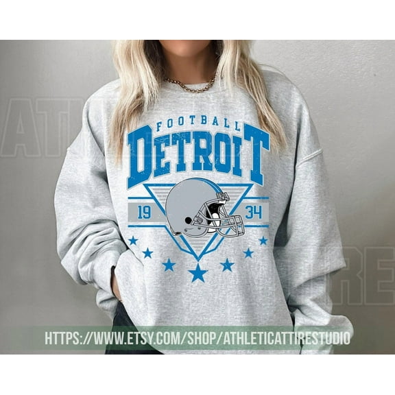 Detroit Football Vintage Sweatshirt, Lion Football Tee, Sunday Football