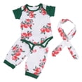 thumbnail image 4 of Traje de bebé, cómodo traje floral de manga corta para niños Traje de bebé cómodo Funcionalidad de alta precisión, 4 of 8