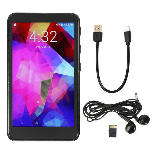 Bluetooth MP4 Recorder HD Touch Screen Noise Reduction Voice Activated WiFi Music Player Recorder for Android M26B (Quad Core) 32GB