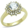 thumbnail image 1 of Alamode TK3035-6 Bague en Acier Inoxydable Or IP pour Femmes avec Grade AAA CZ en Transparent - Taille 6, 1 of 1