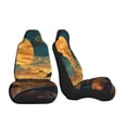 thumbnail image 3 of Salouo Sunset Desert Journey Pattern Car Seat Covers,Universal Car Seat Protectors Easy to Install Car Cover Car Accessories Auto/rucks/Van/SUV-2 PCS, 3 of 9