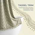 thumbnail image 3 of REGALWOVEN Boho Farmhouse 3D Wavy Striped Shower Curtain with Tassel Shower Curtain Sets with 12 Hooks, Water-Repellent Fabric Green 72"W x 72"L, 3 of 6