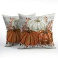 thumbnail image 2 of Fall Pumpkins Outdoor Pillows 16x16 Inch Set of 2 Autumn Harvest Pumpkin Pillowcase Buffalo Plaid Maple Leaves Decorative Throw Cushion Cover for Thanksgiving Seasonal Home Couch Porch Patio Decor, 2 of 6