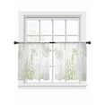 thumbnail image 2 of Ocean Coral Sheer Curtains 45 Inches Long 2 Panels Grass Green Shell Seahorse Starfish Abstract Light Filtering Semi Sheer Window Curtains Drapes for Bedroom Living Room 52"x45", 2 of 7