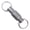 Gray, variant on Swivels Keychain Metal Carabiner Clip With Reversible Key Holder Smoothly Edges For Tangles Resistant Key Storage