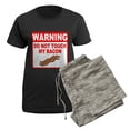 thumbnail image 5 of CafePress - Bacon Warning Sign Women's Dark Pajamas - Women's Short Sleeve Print T-Shirt and Pants Dark Cotton Pajama Set, 5 of 7