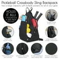 thumbnail image 3 of Sweet Jojo Designs Pickle Ballin' Black Pickleball Bag Sling Backpack Crossbody, 3 of 6