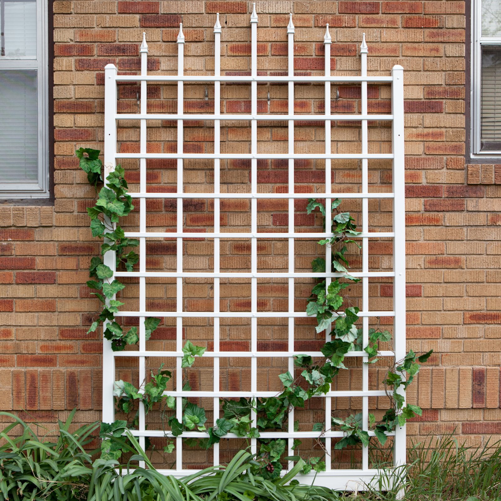 Dura-Trel Winchester Wall Mounted White Vinyl Trellis by Dura-Trel Inc