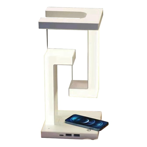 Lámpara USB de escritorio antigravedad suspendida decoración del hogar luz de noche junto a la cama regalo (B) 2 piezas