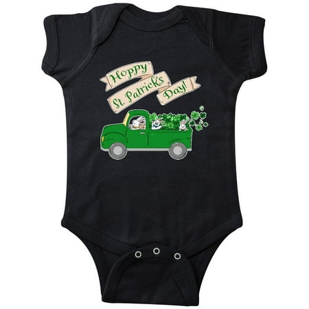 

Inktastic Hoppy St. Patrick s Day Bunny Truck Gift Baby Boy or Baby Girl Bodysuit