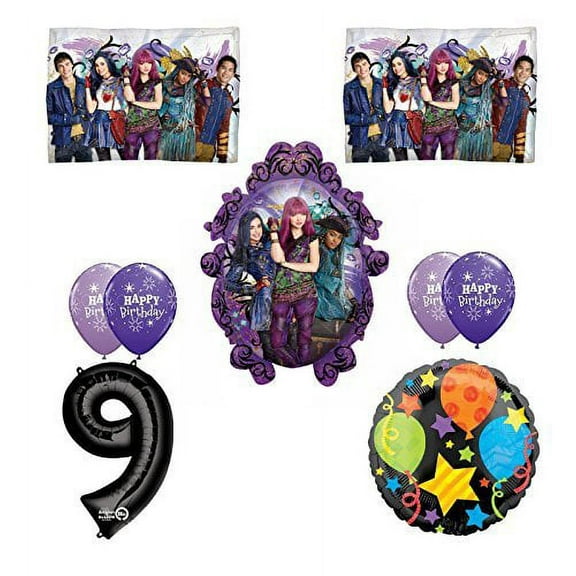 Disney the Descendants 2 Happy 9th Birthday Party supplies Balloon