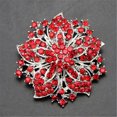 thumbnail image 2 of Yuehao Brooches for Women, Gifts for Women, Ezing Fashion Jewelry Beautiful Silver Plated Rhinestone Crystal Brooch Pin for (Red, One Size), 2 of 2