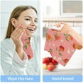 thumbnail image 7 of Peach Pattern Daisy Washcloth 12x12in Set, 4 Pack Absorbent Cotton Towel Square Kitchen Dishes Towels, Soft Cleaning Face Hand Towel Fast Drying Wash cloth, 7 of 7