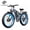 Gray Blue, variant on FENGQS 5000W Electric Bike for Adults, 52V 1196Wh Battery, 26"x4" Fat Tyre, Dual Hydraulic Disc Brake, Dual Motor Ebike, Full Suspension, 45MPH 100 Miles Maximum Range, UL 2849, Blue