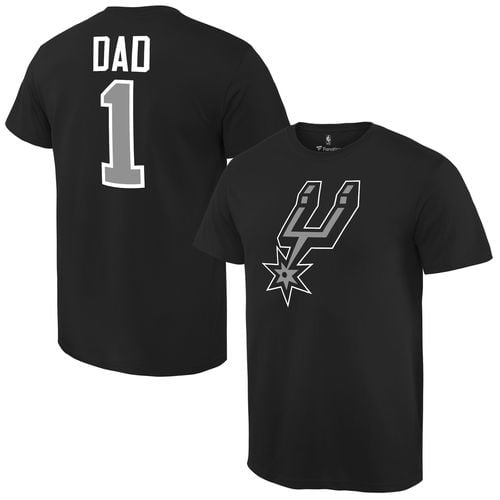 Black San Antonio Spurs #1 Dad T-Shirt