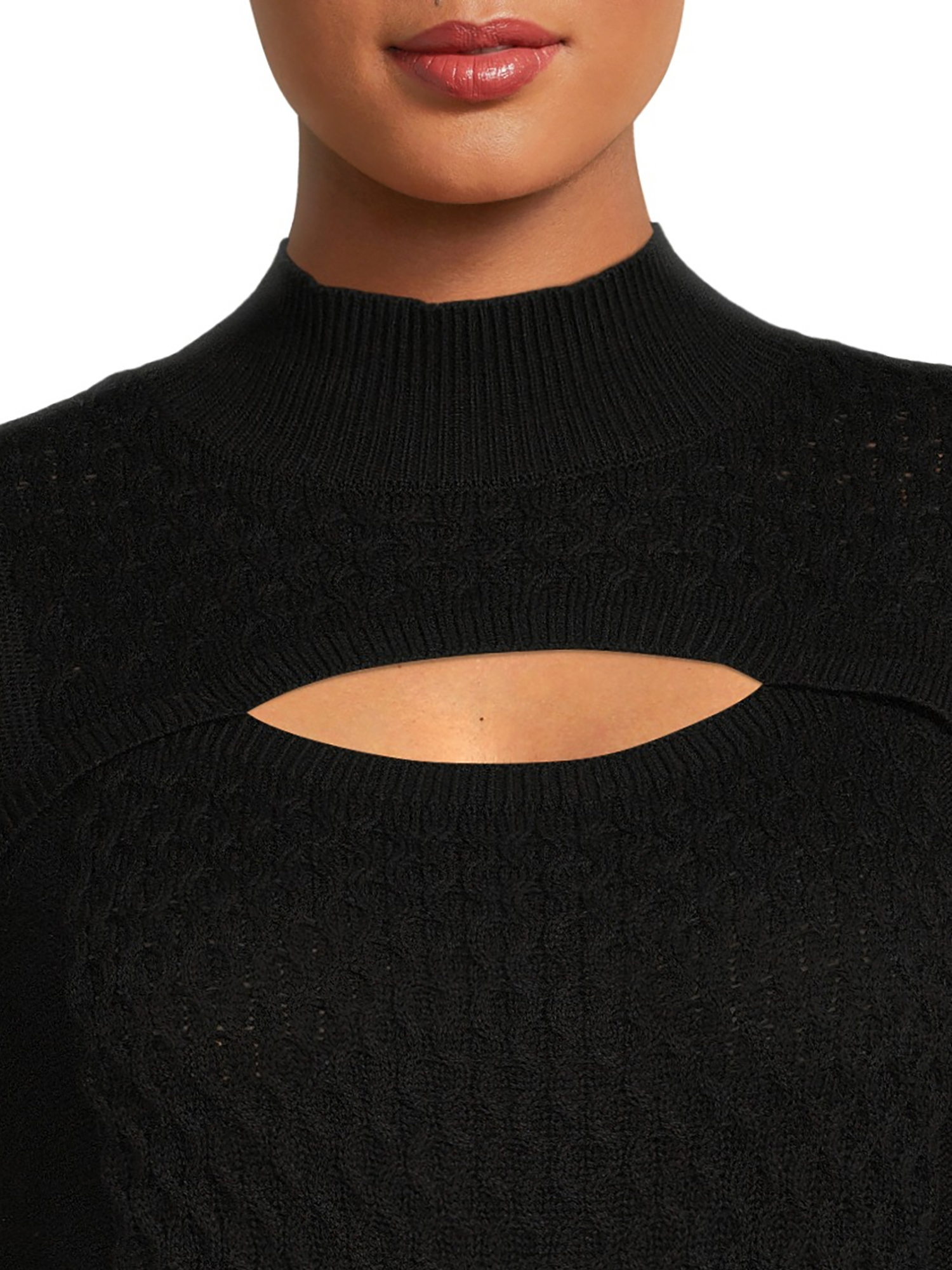 Terra & Sky Women's Cutout Pullover Sweater - image 4 of 5