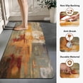 thumbnail image 3 of Burnt Orange 2-Pack Anti-Fatigue Kitchen Mat Set - 17.3"x28"+17.3"x47" Abstract Art Heavy Duty Comfort Standing Mat, 3 of 3