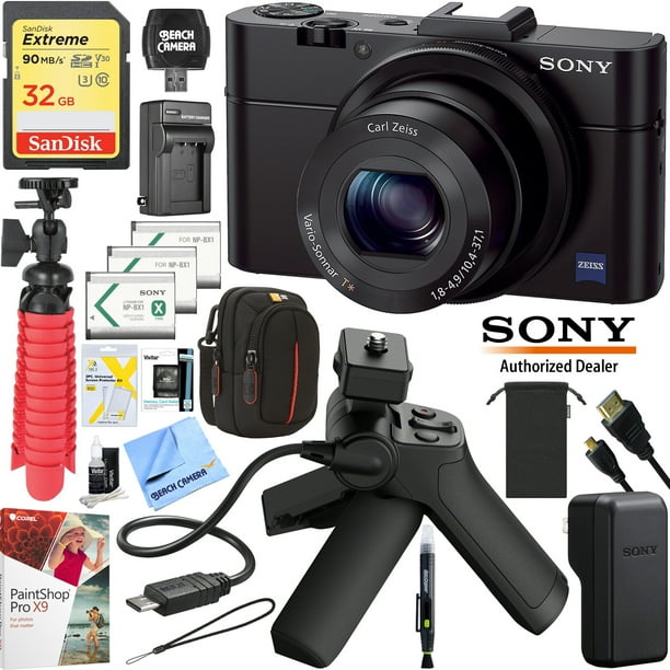 Sony Cybershot DSCRX100 II 20.2 MP Digital Camera Black Bundle with