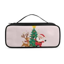Jiueut Christmas Deer Stethoscope Storage Bag Stethoscope Case Kit for Nursing Student Stethoscope Carrying Case with Extra Room Stethoscope Bag with Carrying Handle