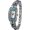 SILVER-MULTICOLOR, variant on Blekon Brand Japanese Quartz Ladies Square Stones 21mm Case Pearl Dial Metal Link Bracelet Wristwatch (Silver Turquoise)