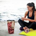 thumbnail image 6 of Iauyy Adjustable Strap Water Bottle Carrier Holder Pouch Bag for Outdoor Hiking Sports, Rose Glow Fly, 20-40oz, 6 of 7