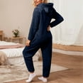 thumbnail image 4 of Timegard Combinaisons Grande Taille pour Femmes Automne Hiver en Molleton Doux à Capuche avec Fermeture Éclair, Pyjama Chaud, 4 of 6