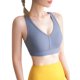 thumbnail image 1 of Sujetador de yoga para mujer, deportes, acanalado, cuello en V, entrenamiento, jogging, sin aros yeacher Ropa interior femenina, 1 of 7