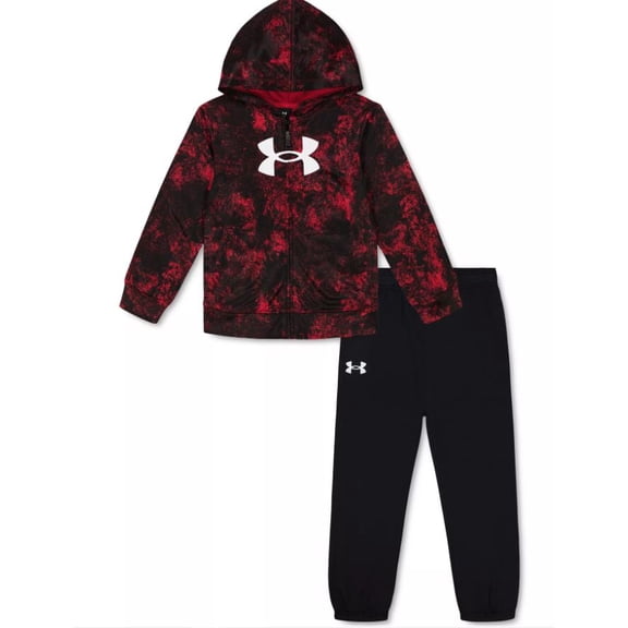 Under Armour Toddler 2-Pc. Printed Full-Zip Hoodie & Solid Joggers Set,3T