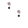 thumbnail image 2 of Delight Jewelry Crystal Black Channel Drop Pink Crystal Clip on Earrings, 2 of 5