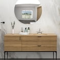 thumbnail image 5 of 18"x15"x7.88” White Ceramic Oval Undermount Bathroom Sink with Overflow, 5 of 10