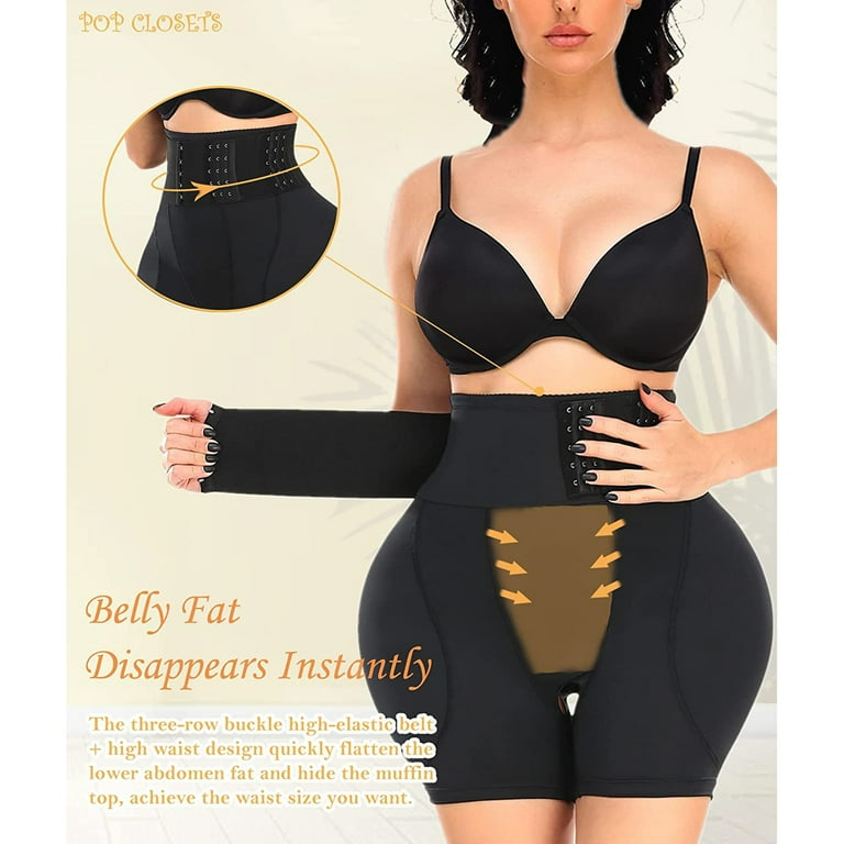 POP CLOSETS Hip Pads for Women Shapewear with Wrap Belt Hip Dip Pads Hip  Padded Enhancer Tummy Control Butt Lifter Panties