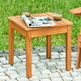 thumbnail image 4 of Gymax Lot de 2 Tables d'Appoint Carrées en Bois pour Patio, Table Bistro à Café, Intérieur/extérieur, Naturel, 4 of 10
