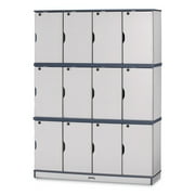 Jonti-Craft Stacking Lockable Lockers - Triple Stack - Black-Color:Purple,Size:Triple Stack