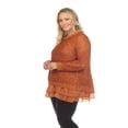 thumbnail image 4 of Simply Couture Women's Plus Size Lace Mixed Media Layer Tunic Sweater, 4 of 5