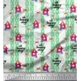 thumbnail image 1 of Soimoi Cotton Poplin Fabric Stripe,Hut & Cat Animal Print Sewing Fabric Yard 42 Inch Wide, 1 of 1