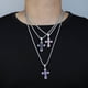 thumbnail image 2 of Collar con colgante de cruz de estilo hip hop, circonita, industria pesada, diamantes, joyería de moda, collar de pareja con personalidad de la calle principal, 2 of 6