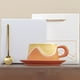 thumbnail image 5 of Juego de taza y platillo para café, latte, taza de cerámica, regalo práctico, set de regalo, 5 of 6