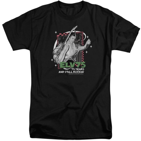 Elvis Presley Still Rockin S/S Adult Tall Black