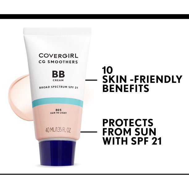 COVERGIRL Smoothers BB Cream with SPF 21, 805 Fair to Light, 1.35 fl oz - image 5 of 10
