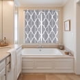 thumbnail image 3 of Curtains 84 Inches Long 2 Panels, Moroccan Grey Grommets Window Treatment Curtain, Modern Abstract Geometric Minimalist Thermal Curtains Drapes for Living Room/Bathroom, 3 of 9
