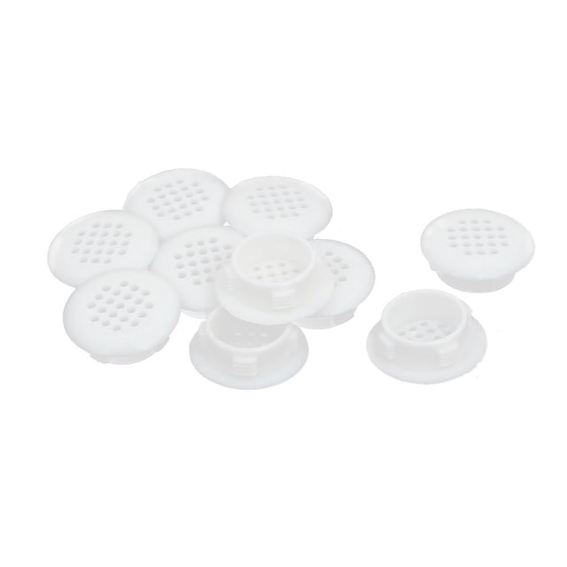 Uxcell Cubierta de ventilación de malla cuadrada de plástico de 30 mm para zapatos y muebles, color blanco, 10 piezas