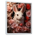 thumbnail image 2 of Designart "Tender Encounters" Animals Rabbit Floater Framed Canvas Art Print, 2 of 5