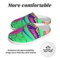 thumbnail image 6 of KLL Psychedelic Cartoon Frog Pattern Adult Unisex Cozy Slippers,Fuzzy Slip-on Slippers TPR Sole Slippers Comfort Plush Home Footwear for Indoor & Outdoor-8, 6 of 7