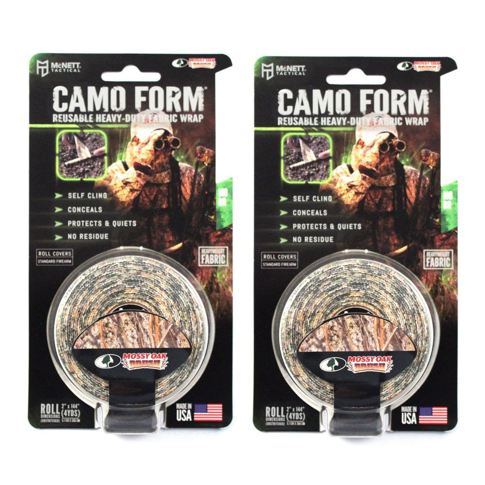 Gear Aid Camo Form Reusable Fabric Wrap Mossy Oak Brush Camo 4 Yards 2-Pack 